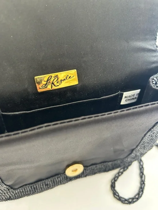 La Regale Black Beaded Crossbody Bag - Picture 7 of 9